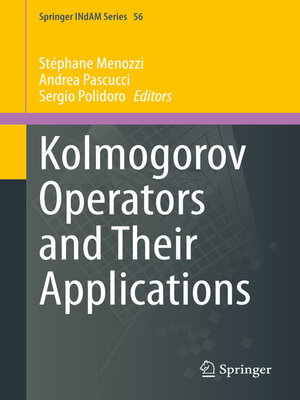 cover image of Kolmogorov Operators and Their Applications
